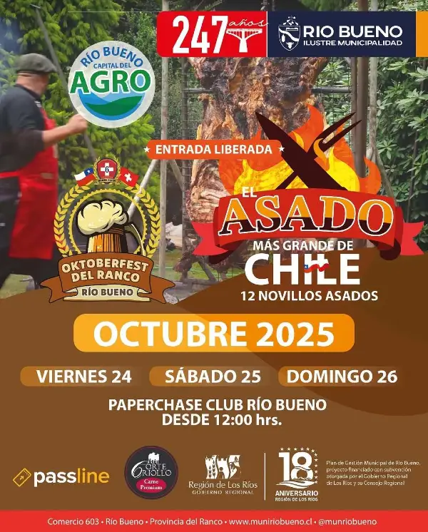 asado mas grande de chile Asado Más Grande de Chile en Río Bueno 2025