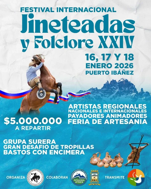 Festival Internacional Jineteadas y Folclore XXIV en Puerto Ibáñez 2026 Festival Internacional Jineteadas y Folclore XXIV en Puerto Ibáñez 2026